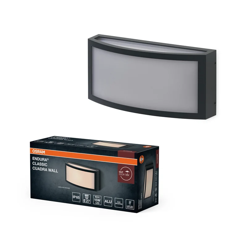 OSRAM ENDURA CLASSIC CUADRA lampada da parete esterna, grigio scuro