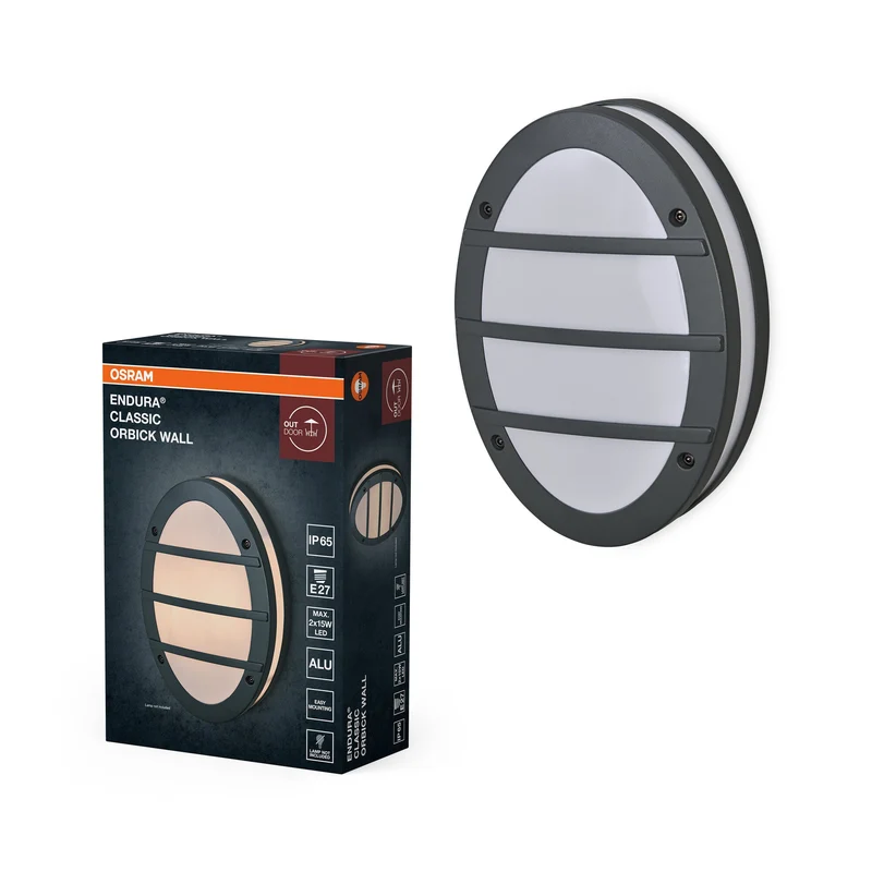 OSRAM ENDURA CLASSIC ORBICK W lampada da parete esterna, grigio scuro