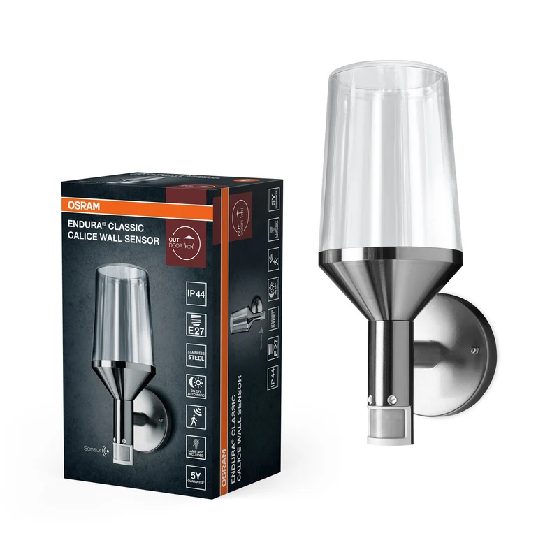 OSRAM ENDURA® Classic Calice Applique da parete LED con sensore E27