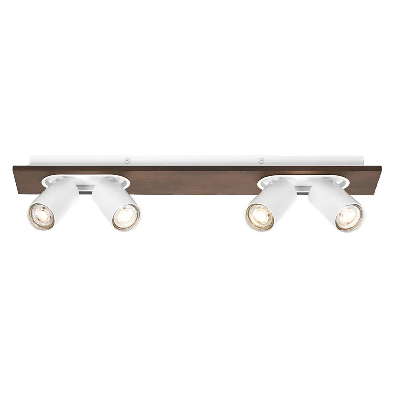 OSRAM DECOR SPOT MERCURY lampada da soffitto, 4 x 3,4W, effetto legno, bianco