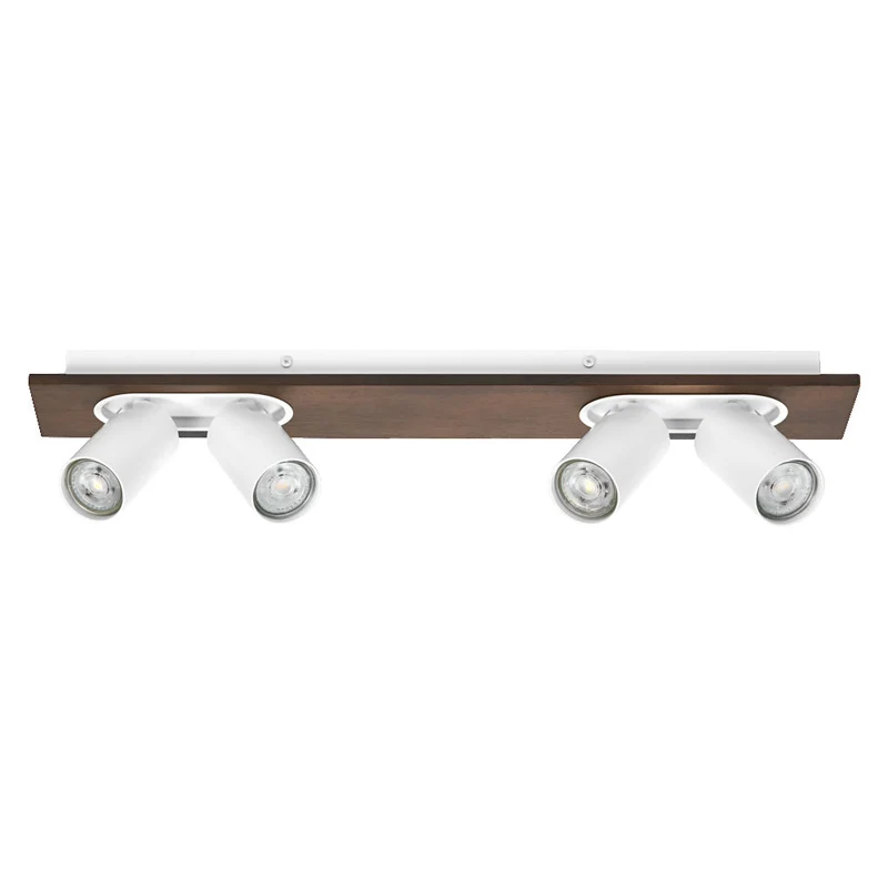 OSRAM DECOR SPOT MERCURY lampada da soffitto, 4 x 3,4W, effetto legno, bianco