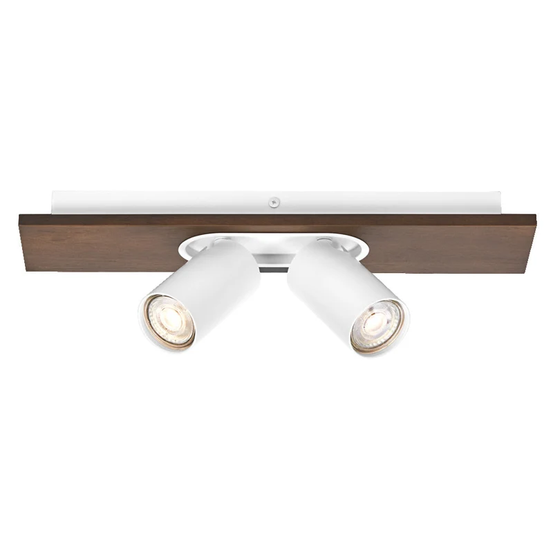 OSRAM DECOR SPOT MERCURY lampada da soffitto, 2 x 3,4W, effetto legno, bianco