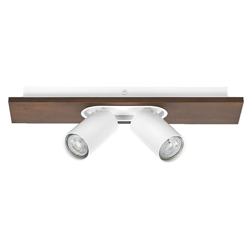 OSRAM DECOR SPOT MERCURY lampada da soffitto, 2 x 3,4W, effetto legno, bianco