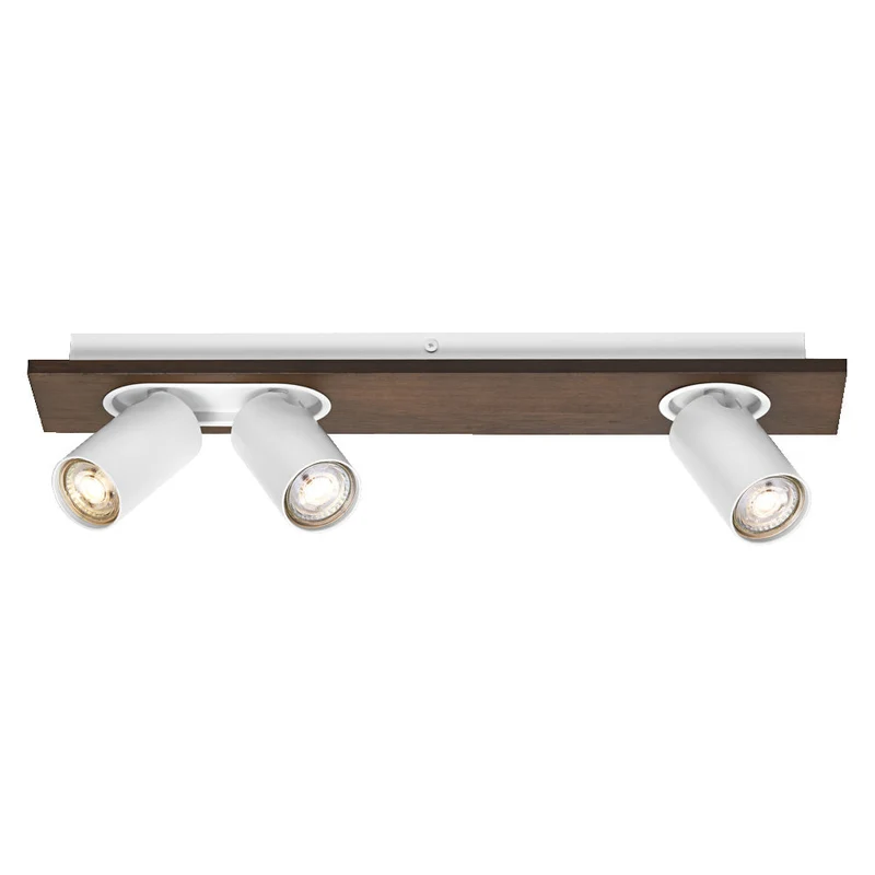 OSRAM DECOR SPOT MERCURY lampada da soffitto, 3 x 3,4W, effetto legno, bianco