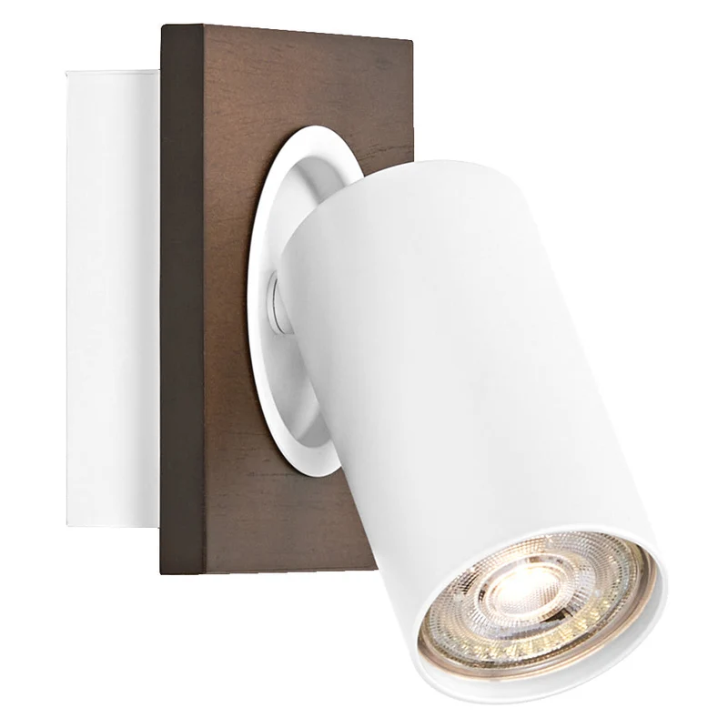 OSRAM DECOR SPOT MERCURY lampada da soffitto, 1 x 3,4W, effetto legno, bianco