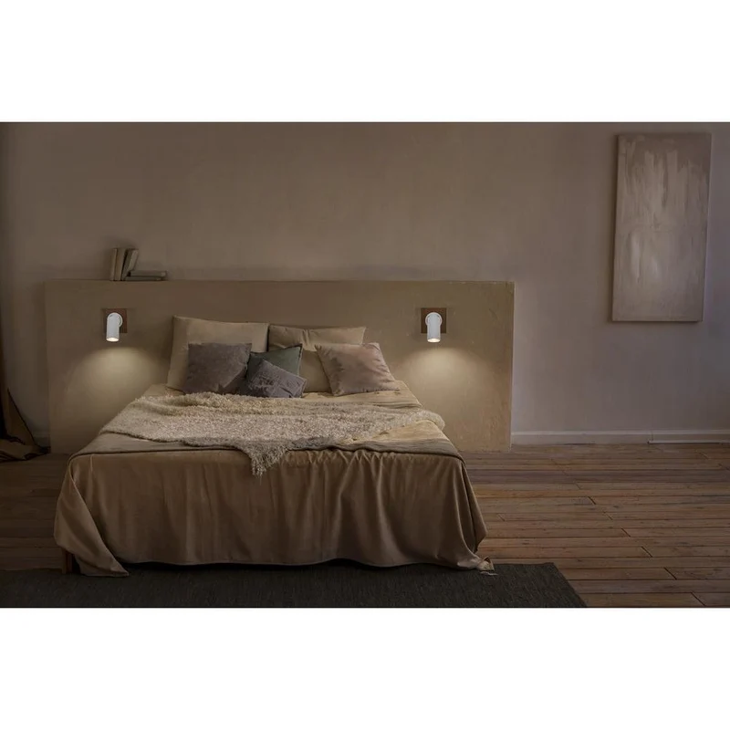 OSRAM DECOR SPOT MERCURY lampada da soffitto, 1 x 3,4W, effetto legno, bianco