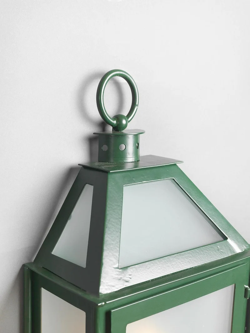 Casa Padrino Luxus Außen Laterne Grün B. 32.5 x H. 56 cm - Handgefertigte Laterne aus Schmiedeeisen - Luxus Kollektion - Edel & Prunkvoll