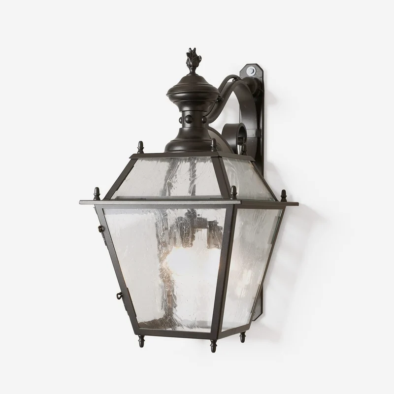 Casa Padrino Luxus Außen Laterne Gold B. 44 x H. 80 cm - Handgefertigte Laterne aus Schmiedeeisen - Luxus Kollektion - Edel & Prunkvoll