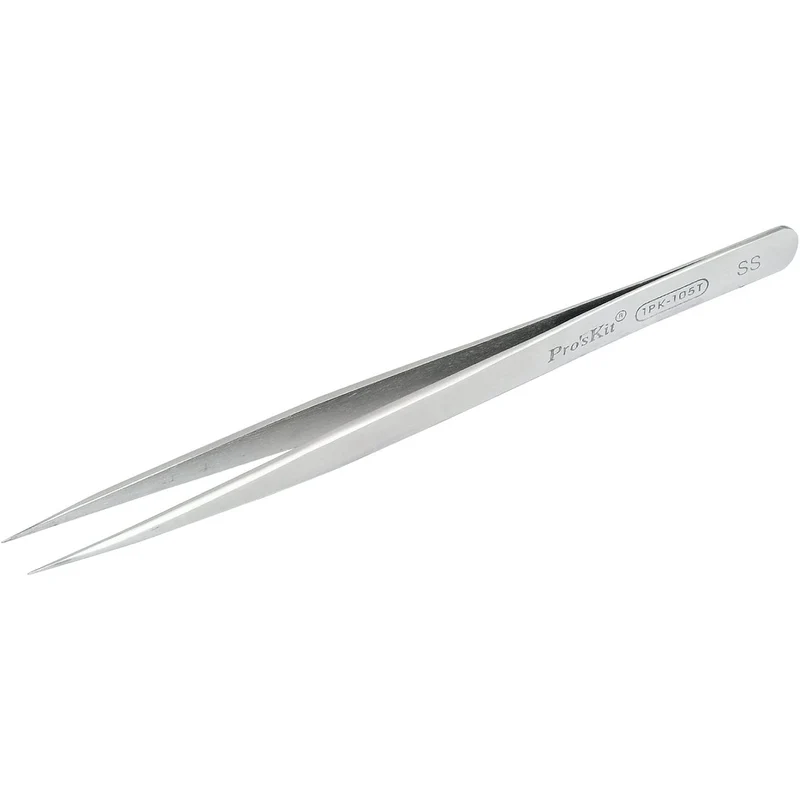 PRO'SKIT Pinza a molla a punta fine in acciaio inox amagnetico pinzetta di precisione