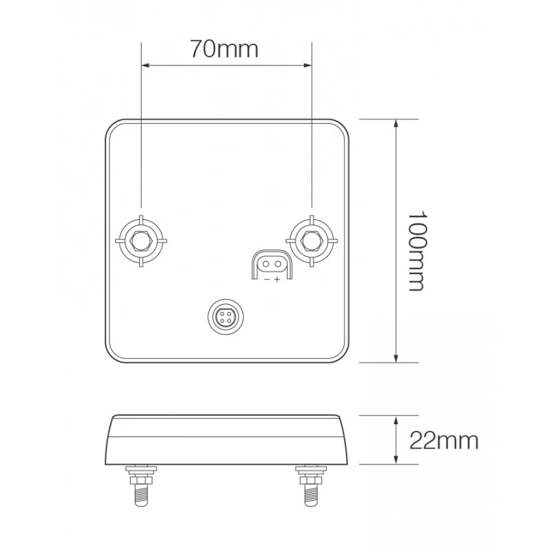 Kit luci per rimorchi a LED / Autolamp LED serie 100 / Confezione da 2 lampade