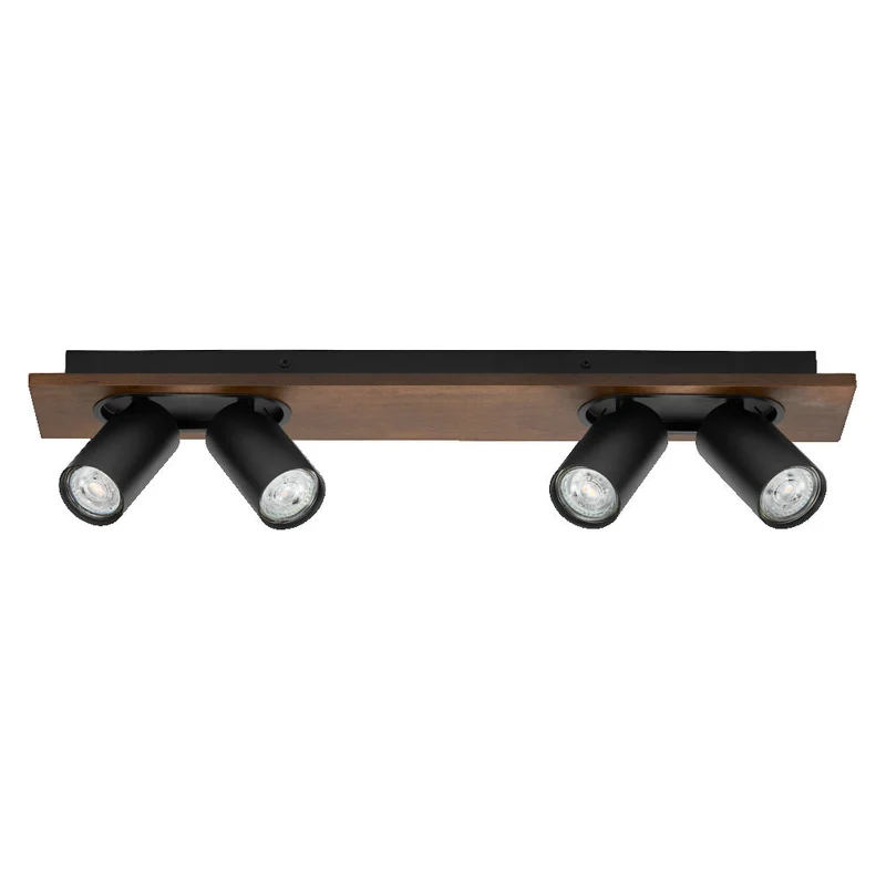 OSRAM DECOR SPOT MERCURY lampada da soffitto, 4 x 3,4W, effetto legno nero
