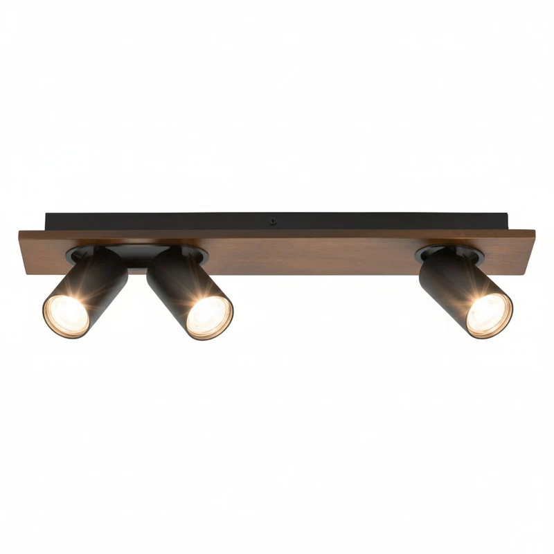 OSRAM DECOR SPOT MERCURY lampada da soffitto, 3 x 3,4W, effetto legno nero