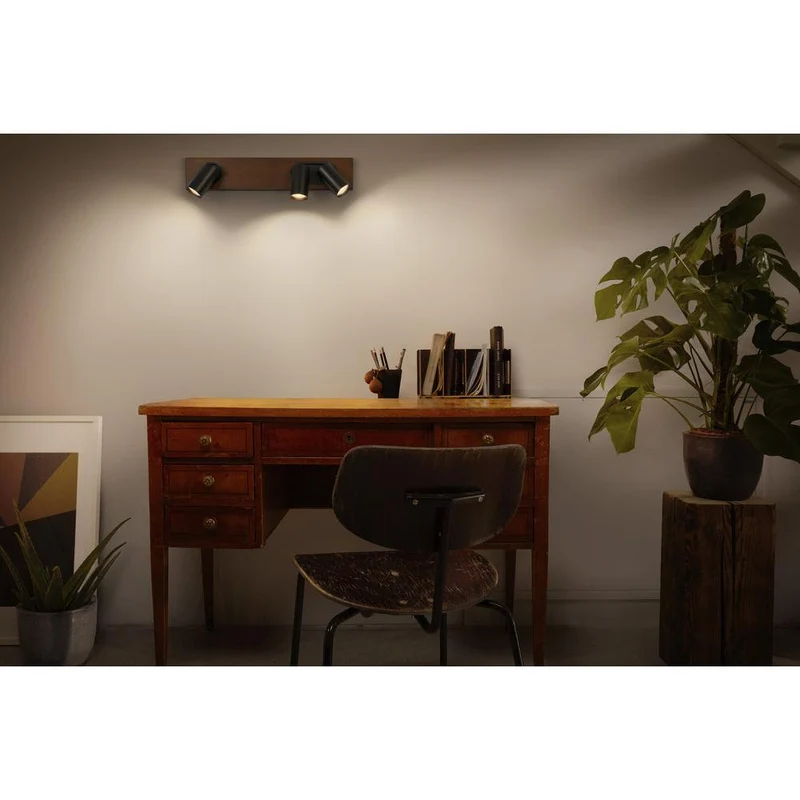 OSRAM DECOR SPOT MERCURY lampada da soffitto, 3 x 3,4W, effetto legno nero