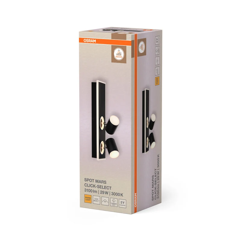 OSRAM DECOR SPOT MARS lampada da soffitto, 29W, 985lm, nero