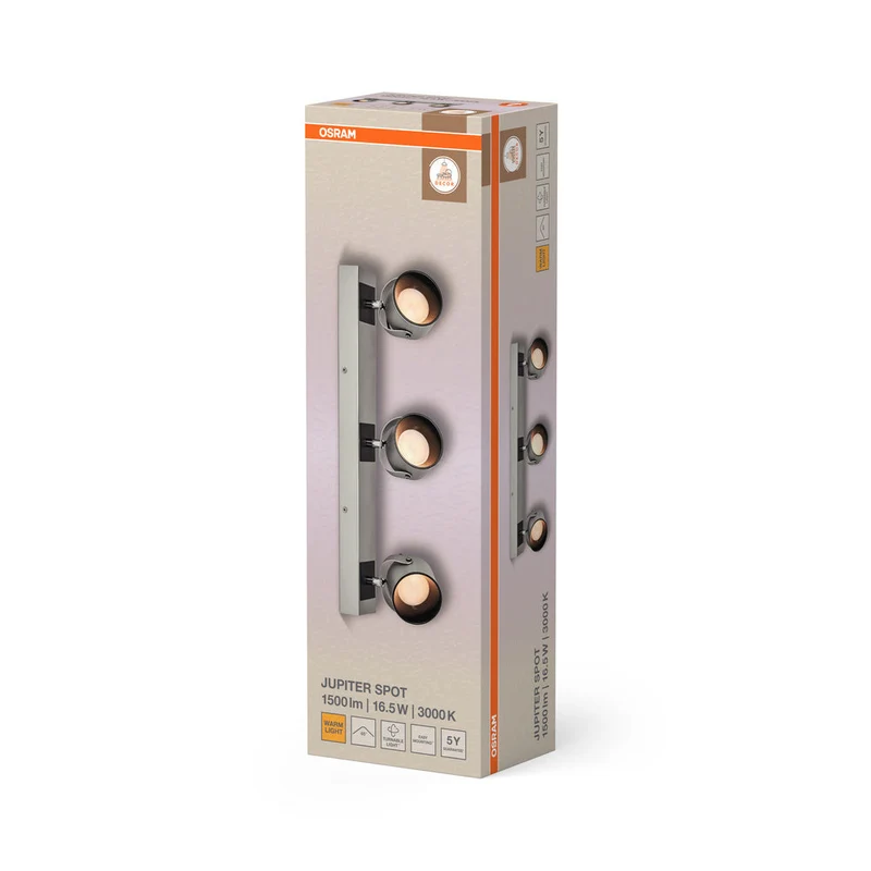 OSRAM DECOR SPOT JUPITER lampada da soffitto, 16,5W, 550lm, argento