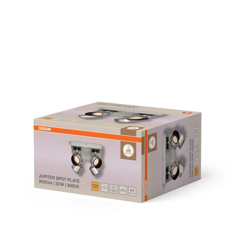 OSRAM DECOR SPOT JUPITER lampada da soffitto, 22W, 750lm, argento