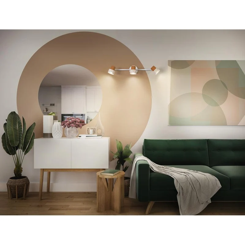 OSRAM DECOR SPOT CORK lampada da soffitto, 3 x 3,4W, 690lm, bianco