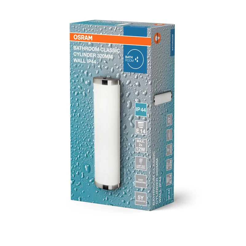 OSRAM CLASSIC CYLINDER lampada da parete per bagno 320mm, E14