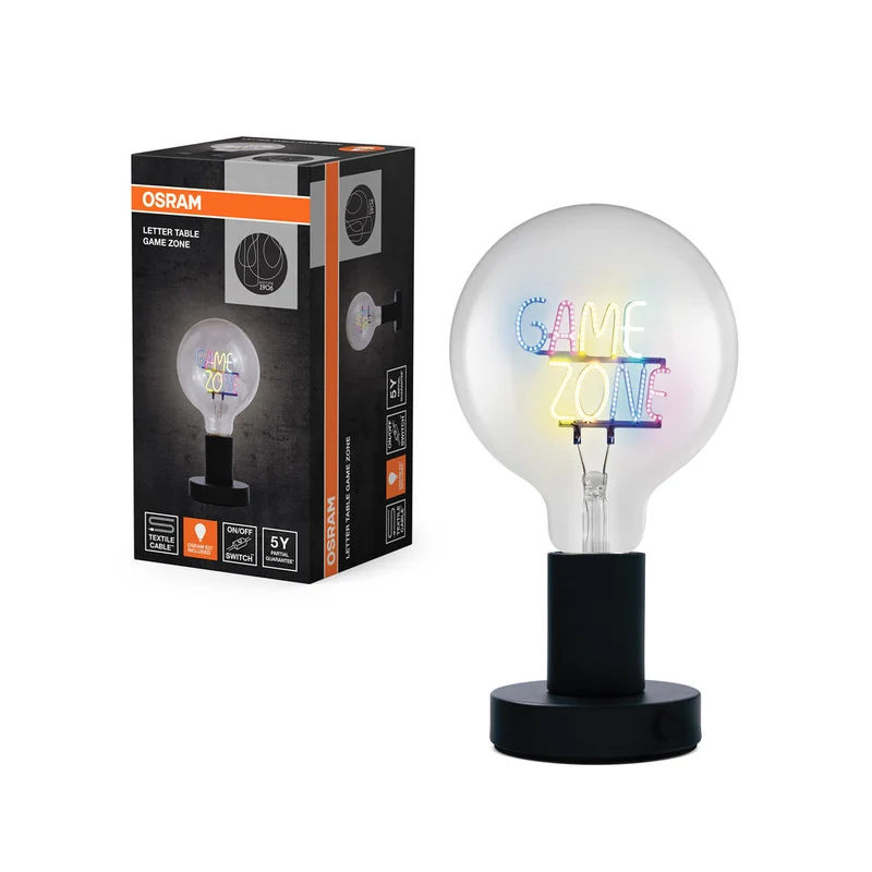 OSRAM 1906 LETTER LAMPADA DA TAVOLO Tischleuchte Game Zone 1.2W E27