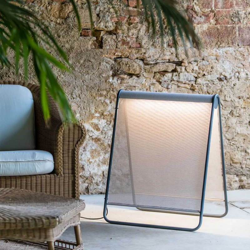 Cadaqués - Lampe d’extérieur LED en acier et textilène, style contemporain