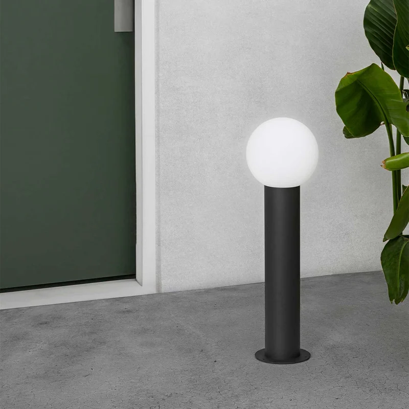 Moon - Borne extérieure en aluminium et polycarbonate, style contemporain