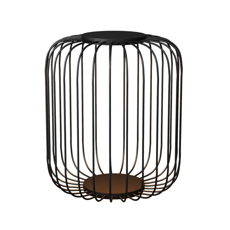 Wisp - Lampadaire LED d’extérieur ajouré en acier, style contemporain