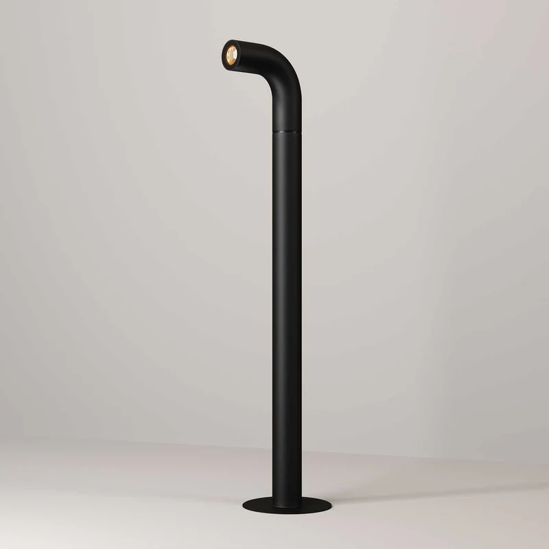 Sleek - Borne LED cubique en aluminium, style contemporain