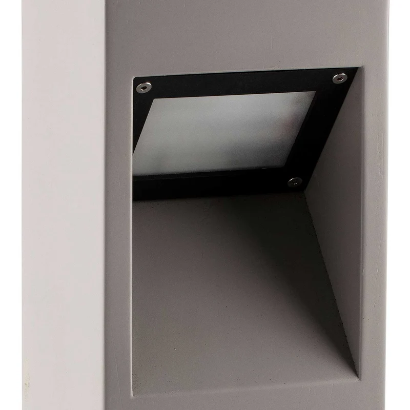 Cast - Borne LED en béton et acier, style contemporain