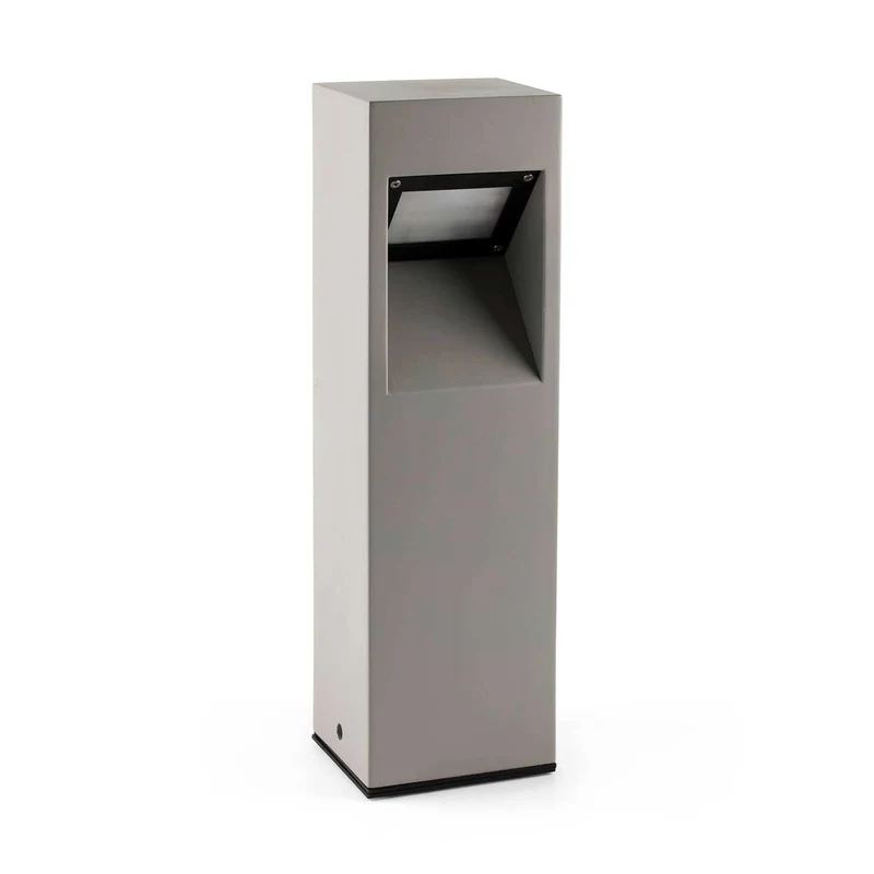 Cast - Borne LED en béton et acier, style contemporain