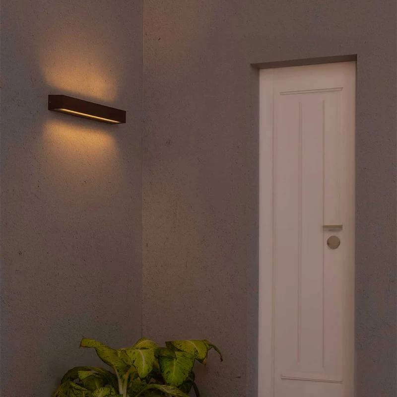 Doro - Applique murale LED d’extérieur en acier, style contemporain