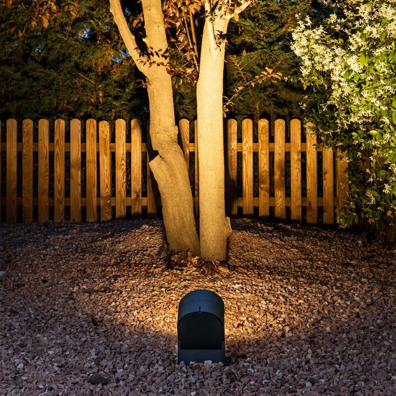 Muur - Projecteur LED d’extérieur en acier, style contemporain