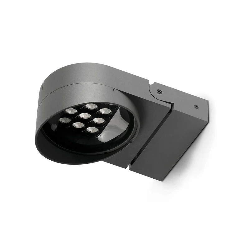 Muur - Projecteur LED d’extérieur en acier, style contemporain