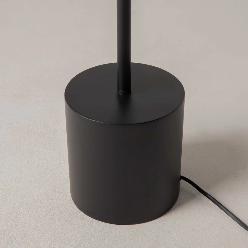 Evolution - Lampadaire LED à diffuseur textile en aluminium et tissu, style contemporain