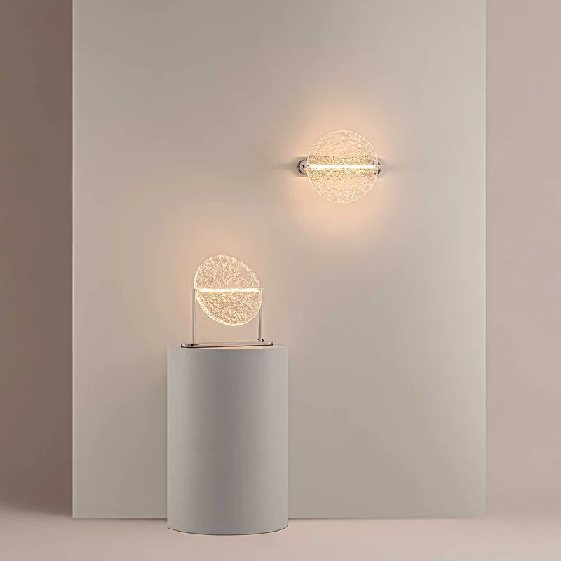 Mangata - Lampe à poser à verre martelé en métal et verre, style vintage