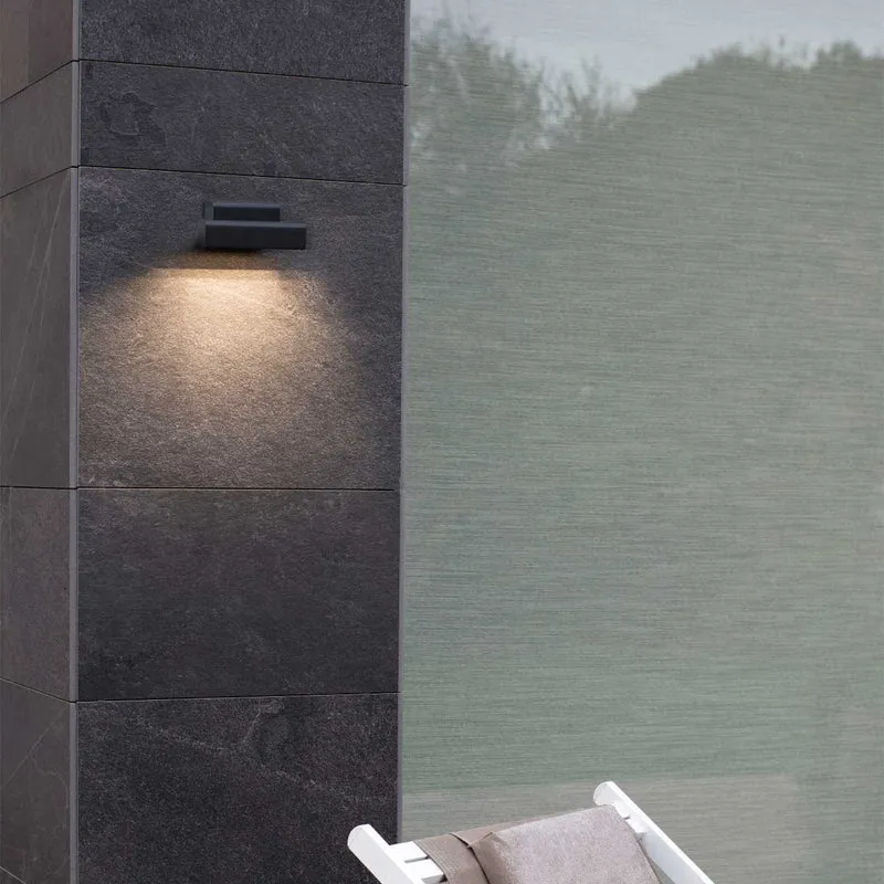 Balic - Applique murale LED d’extérieur en acier, style contemporain