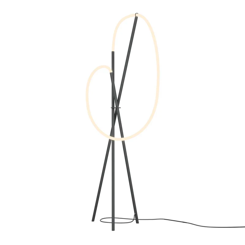 Crochet - Lampadaire LED flexible en aluminium, style contemporain