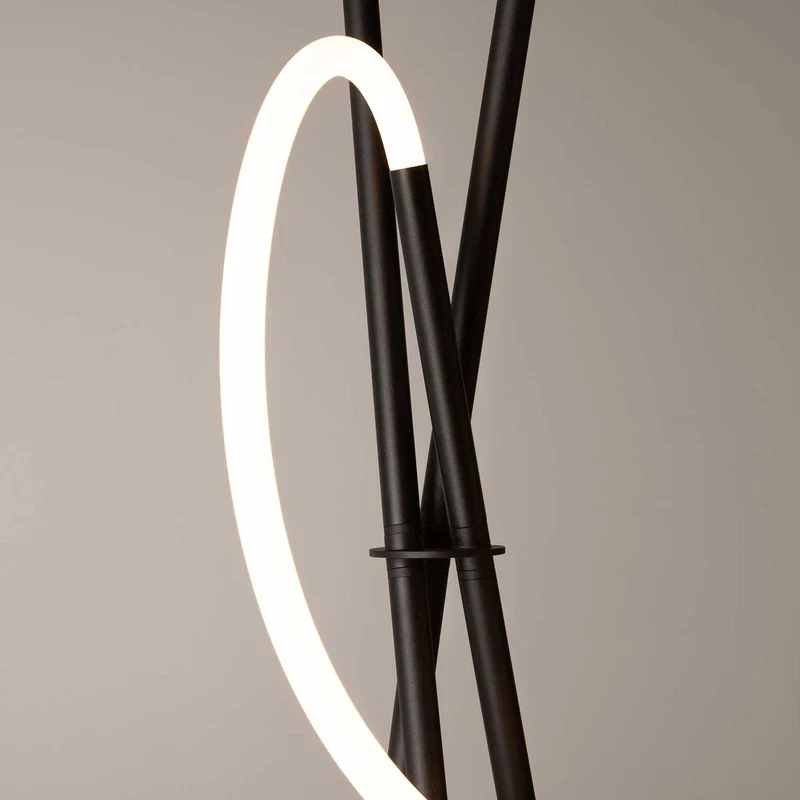 Crochet - Lampadaire LED flexible en aluminium, style contemporain