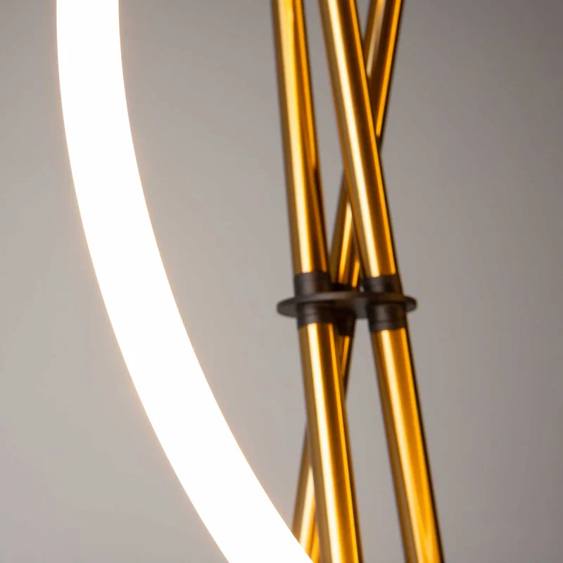 Crochet - Lampadaire LED flexible en aluminium, style contemporain
