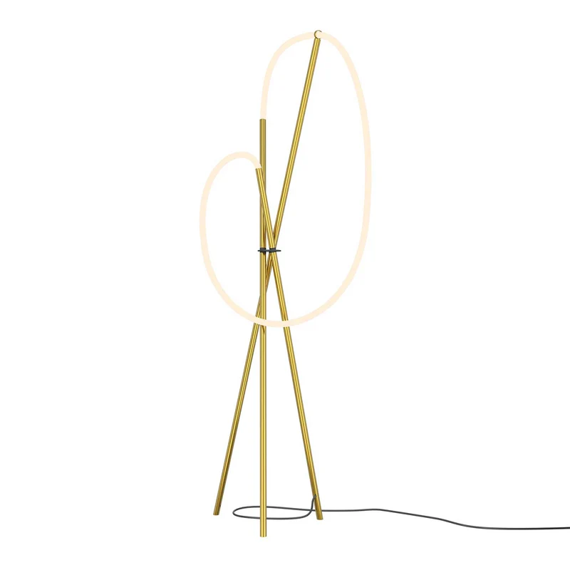 Crochet - Lampadaire LED flexible en aluminium, style contemporain
