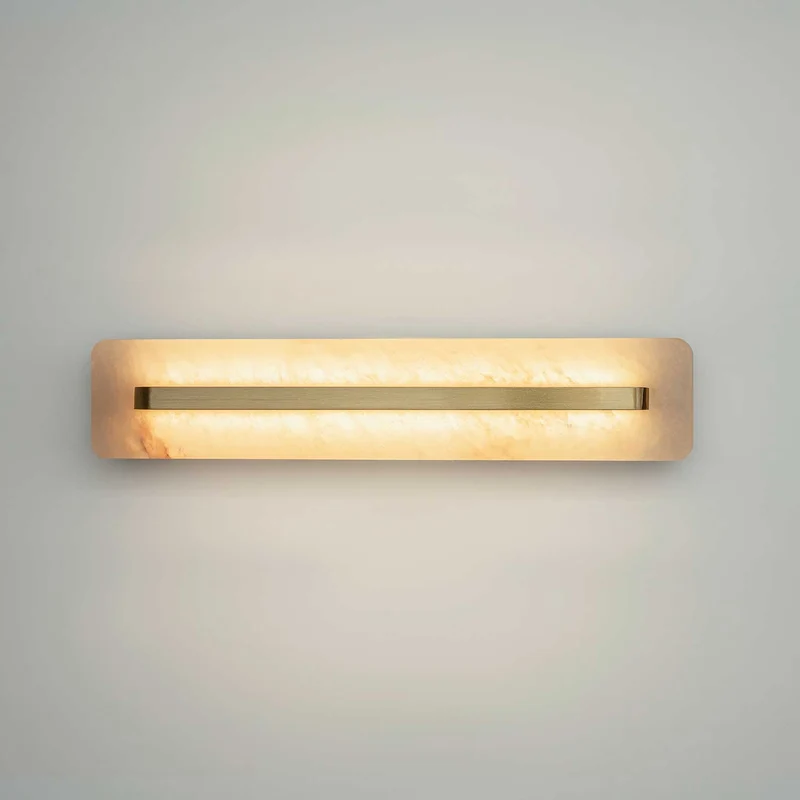 Albatre - Applique LED design en marbre et laiton