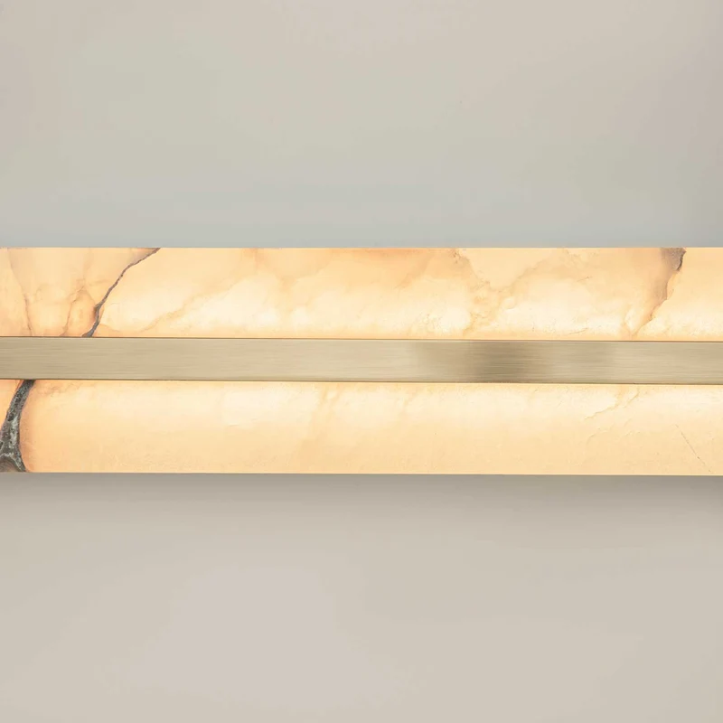 Albatre - Applique LED design en marbre et laiton
