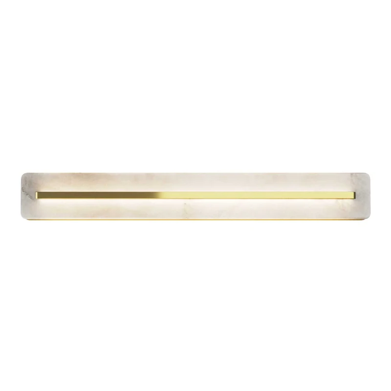 Albatre - Applique LED design en marbre et laiton