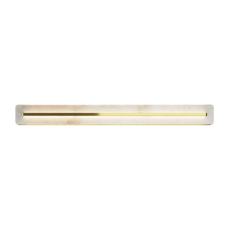 Albatre - Applique LED design en marbre et laiton