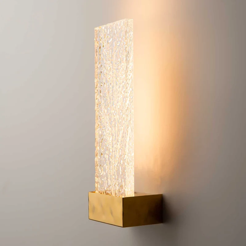 Ornate - Applique murale LED à verre décoratif en métal et verre, style contemporain