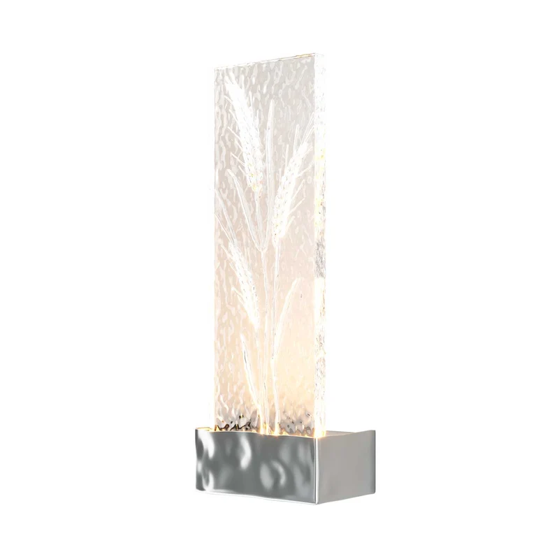 Ornate - Applique murale LED à verre décoratif en métal et verre, style contemporain
