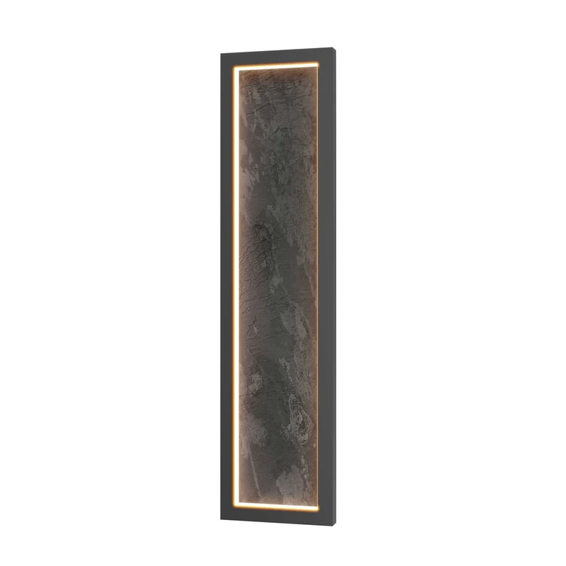 Orign - Applique murale LED texturée en métal effet pierre, style zen