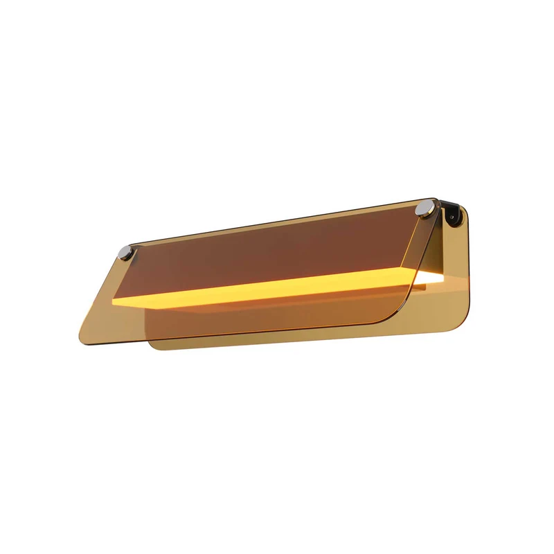 Flat - Applique murale LED linéaire en métal et verre, style contemporain