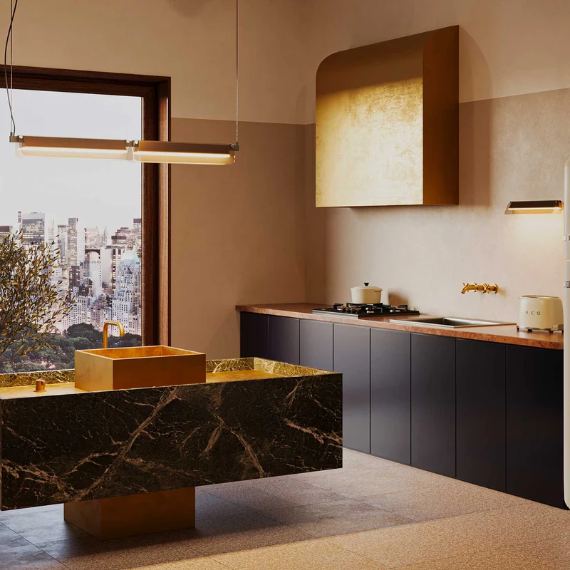 Flat - Applique murale LED linéaire en métal et verre, style contemporain