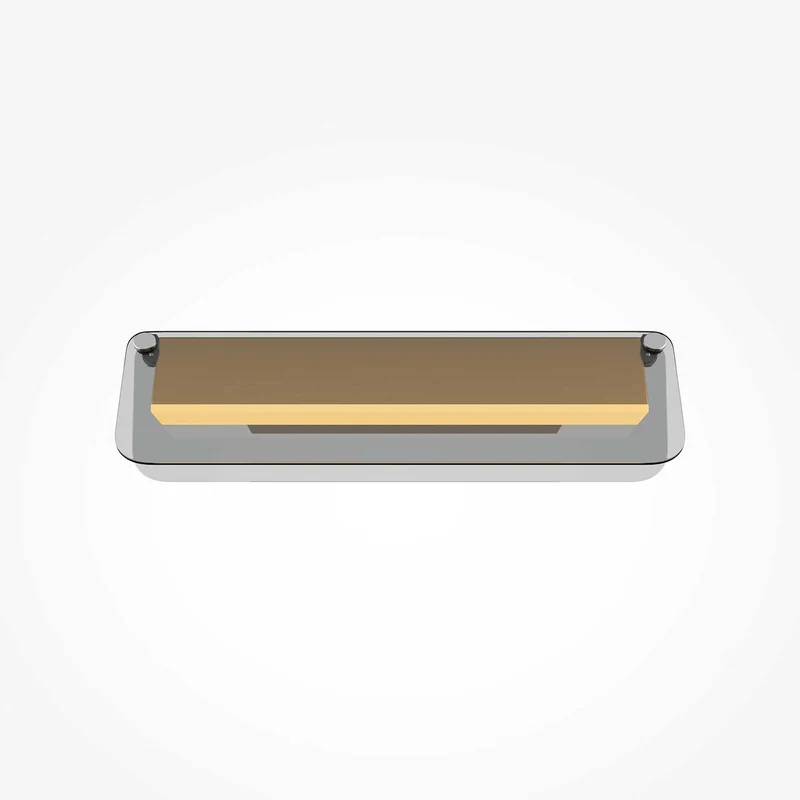 Flat - Applique murale LED linéaire en métal et verre, style contemporain
