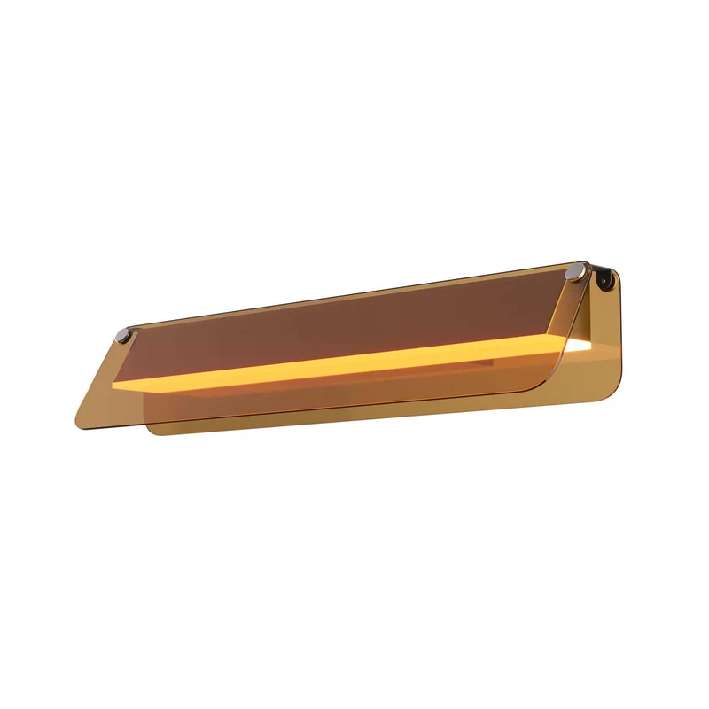Flat - Applique murale LED linéaire en métal et verre, style contemporain